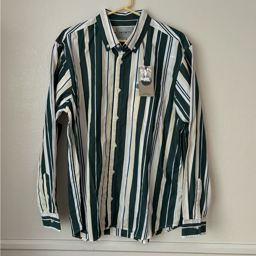 CARHARTT WIP NWT STRIPED BUTTON DOWN